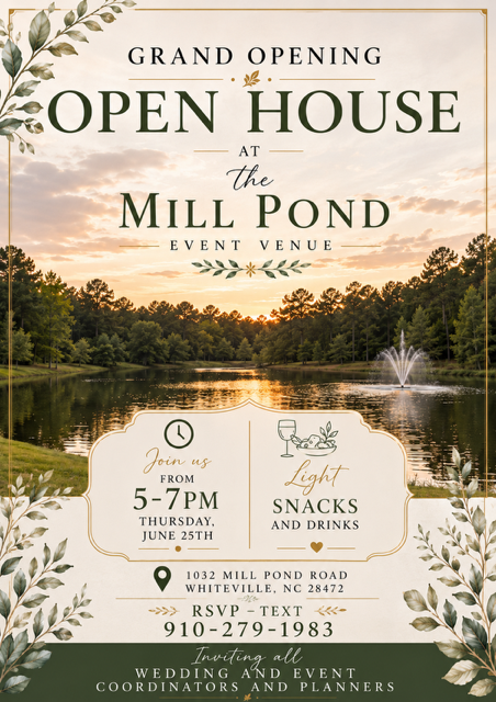 Open House Invite The Mill Pond Event Venue Open House Invitation